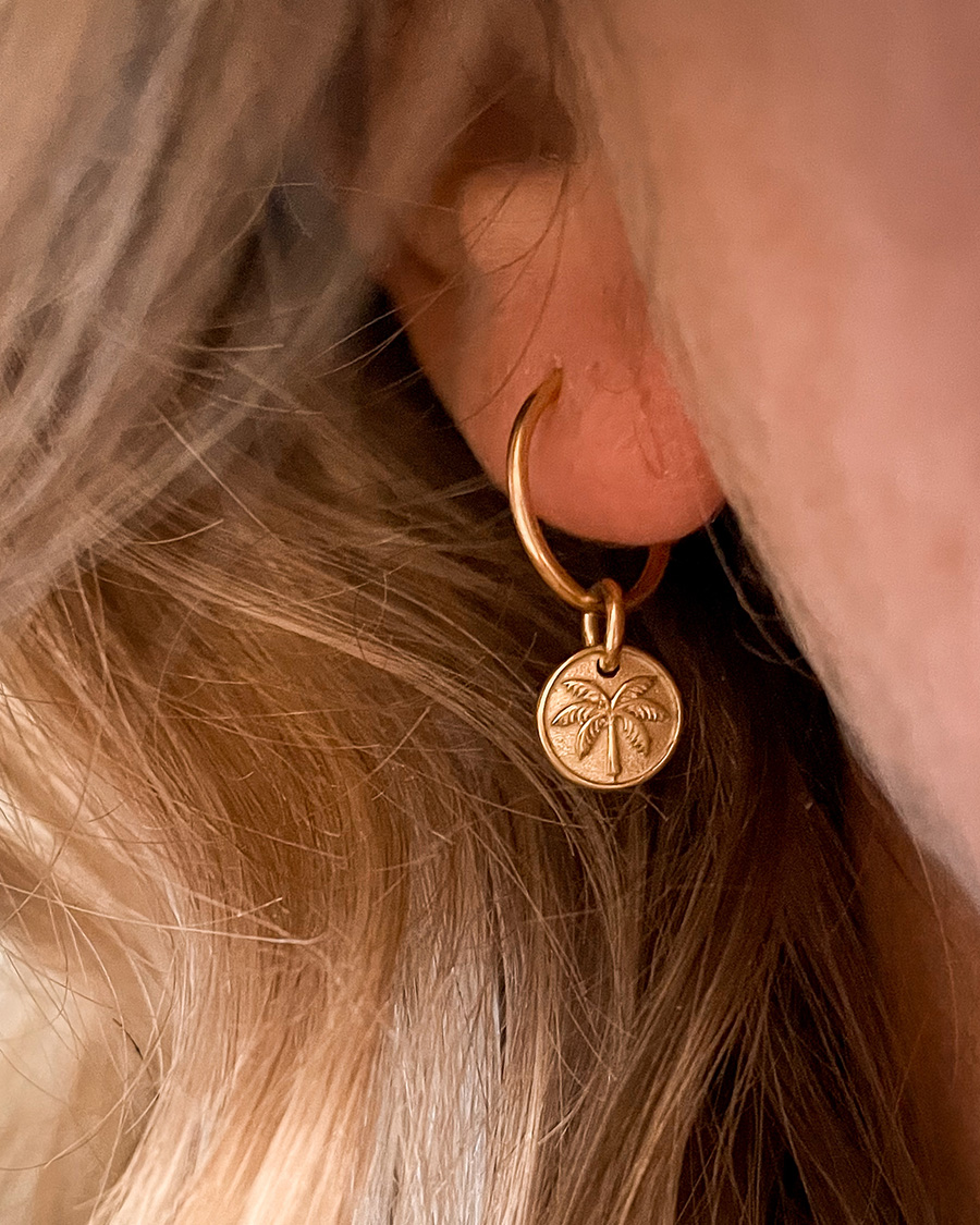 Palm oorbellen goud – Laguna Treasures