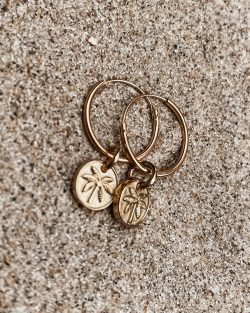 Palm oorbellen goud - Laguna Treasures - Afbeelding 2