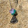 Ocean Eye - zeeglas ketting Laguna Treasures (goud of zilver)