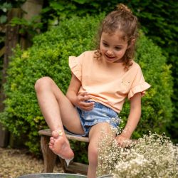 Koko Noko  Jeans shorts Bluejeans flower - Afbeelding 4