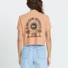 VOLCOM DIAL CROP TEE S/S SAND BROWN - Afbeelding 2