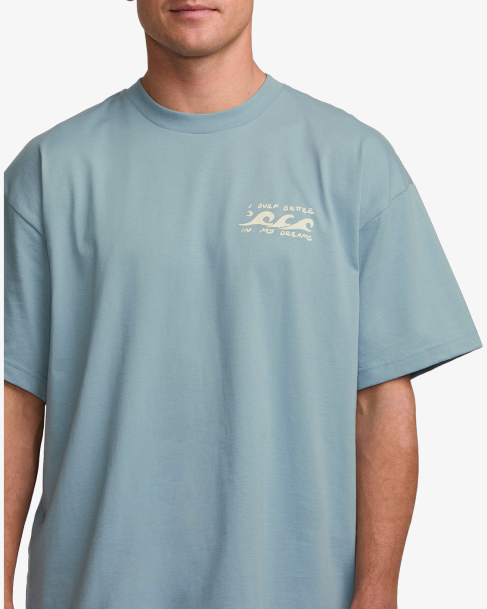 BILLABONG I SURF BETTER IN MY DREAMS SS WASHED BLUE