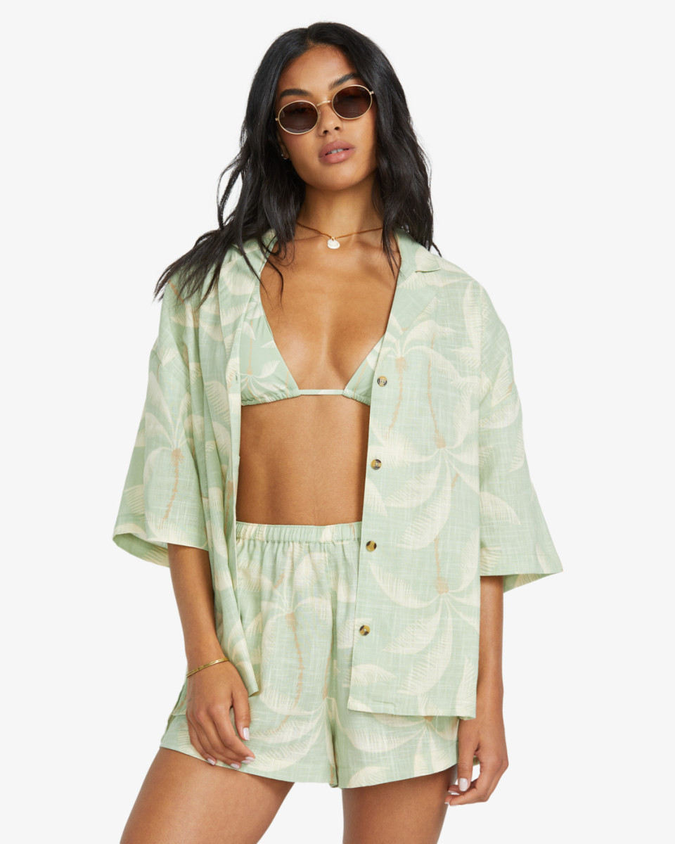 BILLABONG BEACH SIDE SS WVN PISTACHIO