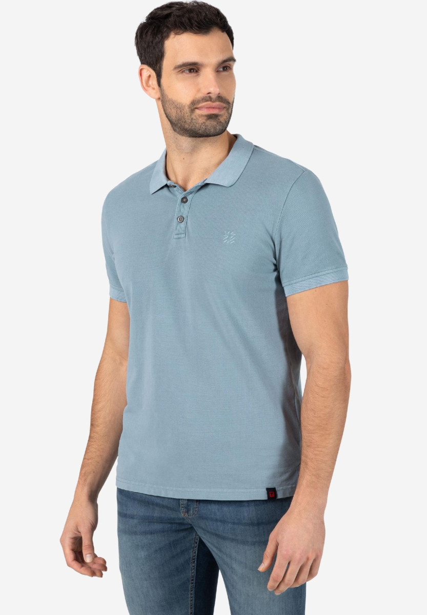 Timezone Garment Dye Poloshirt washed dove blue