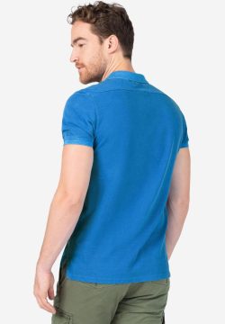 Timezone Garment Dye Poloshirt washed king blue - Afbeelding 2