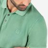 Timezone Garment Dye Poloshirt washed light green - Afbeelding 3