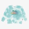 QUIKSILVER TIE DYE CREW BOYS MARINE BLUE
