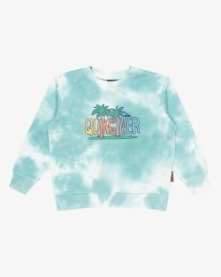 QUIKSILVER TIE DYE CREW BOYS MARINE BLUE