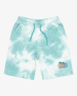 QUIKSILVER TIE DYE TRACK SHORT BOYS MARINE BLUE