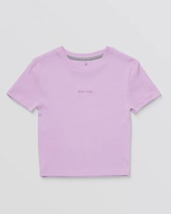VOLCOM STONE TIGHT CROP S/S TEE IRIS PURPLE - Afbeelding 2