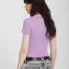 VOLCOM STONE TIGHT CROP S/S TEE IRIS PURPLE - Afbeelding 3