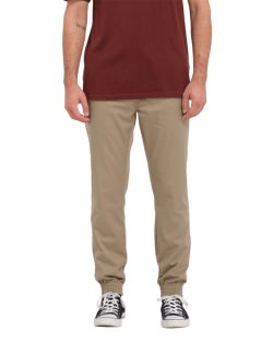 VOLCOM FRICKIN SLIM JOGGER PANTS KHAKI