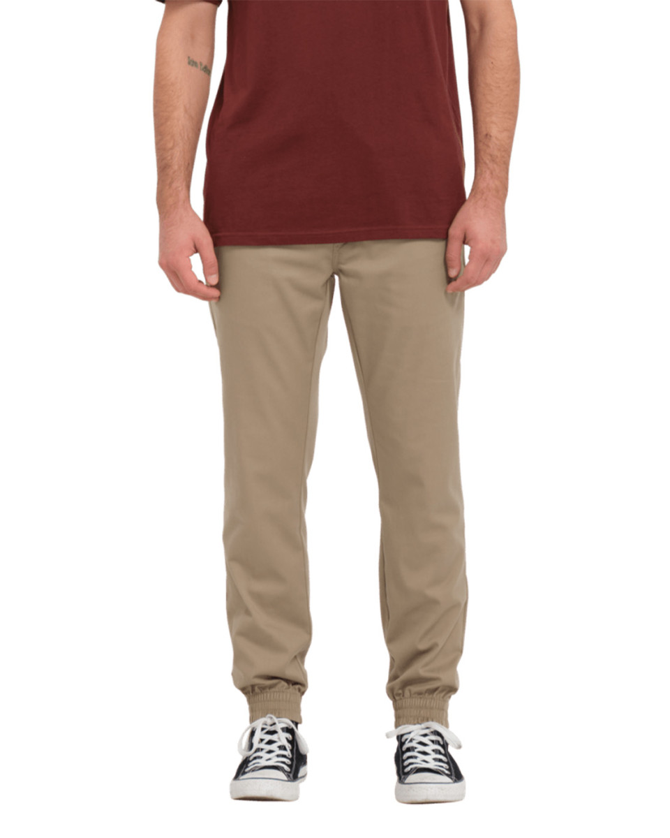 VOLCOM FRICKIN SLIM JOGGER PANTS KHAKI