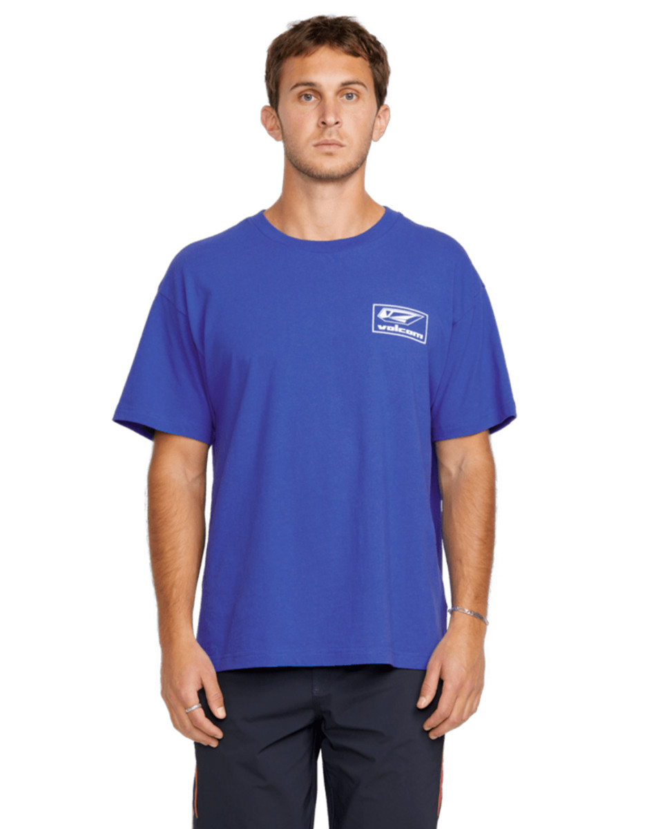 VOLCOM SURF VITALS MODSTONE SST S/S CUSTOM TEE ULTRAMARINE