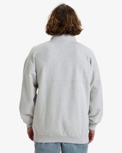 BILLABONG BURLEIGH HALF ZIP LIGHT GREY HEATHER - Afbeelding 3