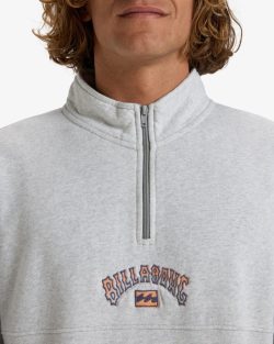 BILLABONG BURLEIGH HALF ZIP LIGHT GREY HEATHER - Afbeelding 4