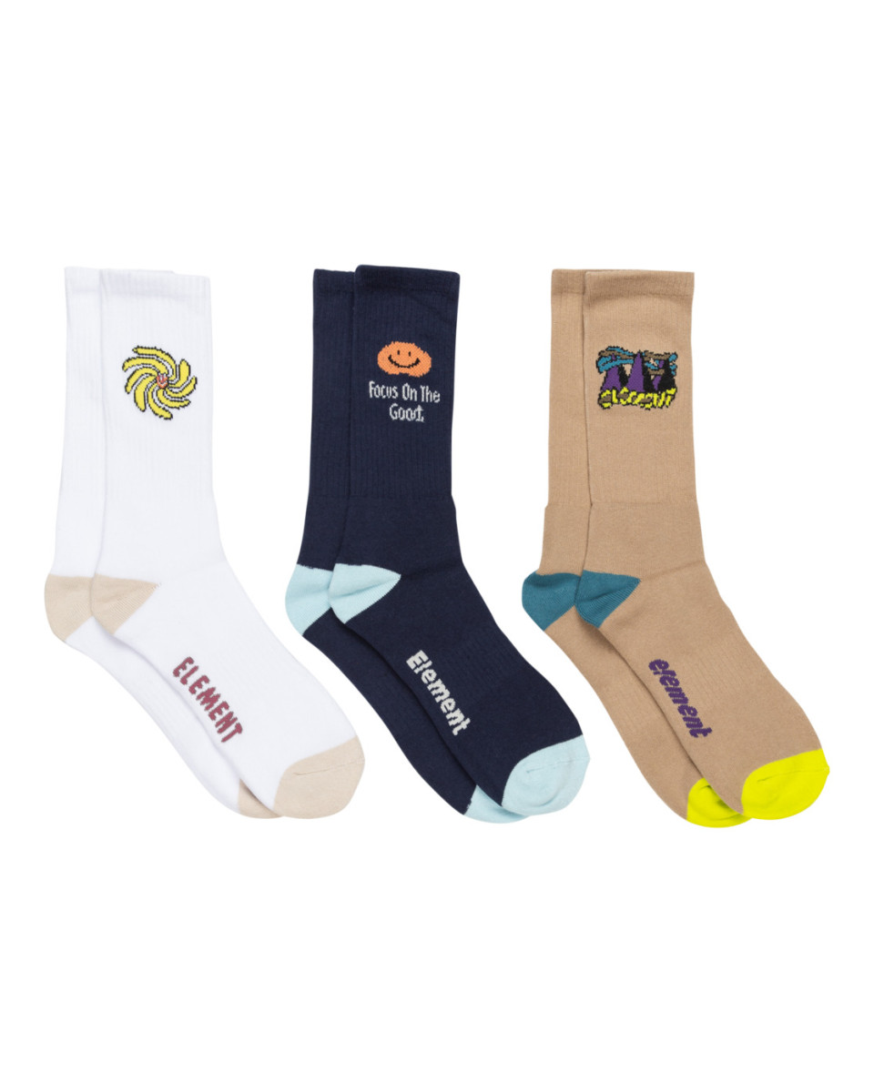 ELEMENT MIRAGE SOCKS 3PK MULTICOLOR