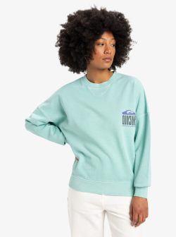 QUIKSILVER OVERSIZED CREW AQUA SKY - Afbeelding 3