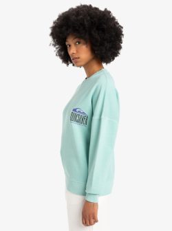 QUIKSILVER OVERSIZED CREW AQUA SKY - Afbeelding 2