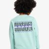 QUIKSILVER OVERSIZED CREW AQUA SKY
