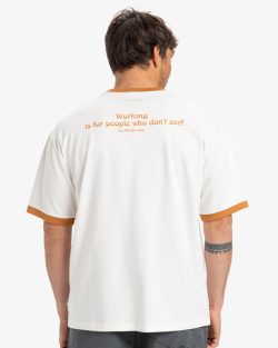 QUIKSILVER TICKET TO THE BEACH RINGER SS SNOW WHITE