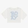 ROXY GIRLS TEE BOXY CROP STARTED EGRET