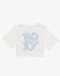 ROXY GIRLS TEE BOXY CROP STARTED EGRET