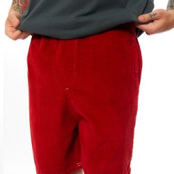 PUKAS Walkshort Corduroy Contrast TURBO RED