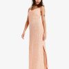 ROXY SEMI TROPIC MAXI CRINKLE NECTARINE VACA ALL DAY DITSY