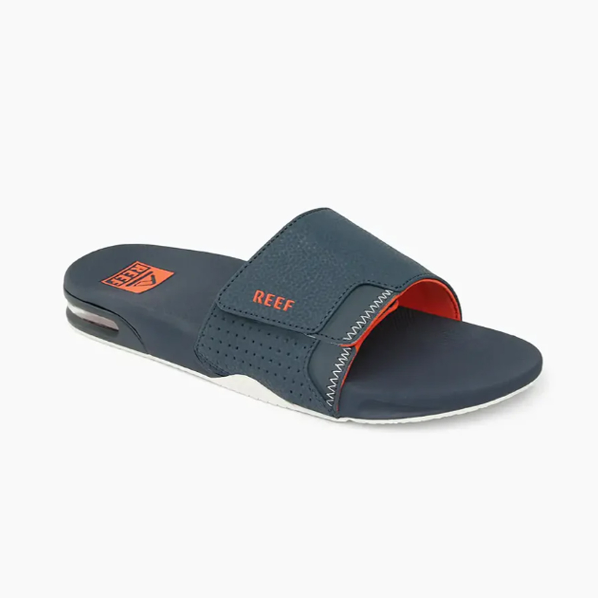 REEF FANNING SLIDE NAVY/ORANGE/WHITE