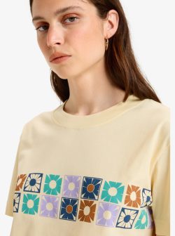 QUIKSILVER TILEBLOOM SCREEN SS TEE SUMMER MELON - Afbeelding 3