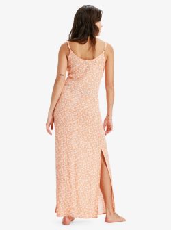 ROXY SEMI TROPIC MAXI CRINKLE NECTARINE VACA ALL DAY DITSY - Afbeelding 2
