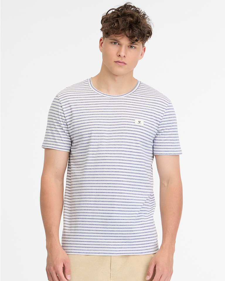 RAGWEAR PAOLLO STRIPE GOTS T-SHIRT MIDNIGHT