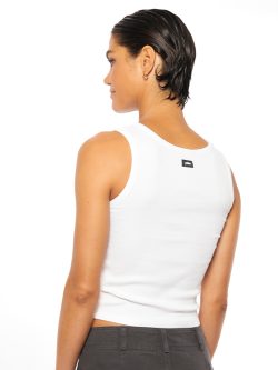 PUKAS Wmn rib tank Love WHITE - Afbeelding 2