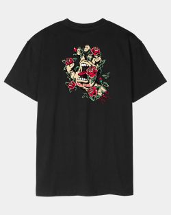 Santa Cruz  Screaming Rose Flash T-Shirt Black