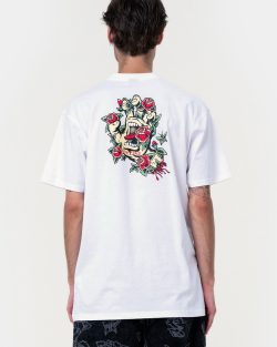 Santa Cruz  Screaming Rose Flash T-Shirt White