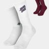 Santa Cruz Women Flutter Flash Socks (2 Pack) White/Sangria