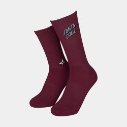 Santa Cruz Women Flutter Flash Socks (2 Pack) White/Sangria - Afbeelding 2
