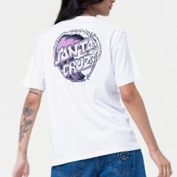 Santa Cruz Women Offshore Dot T-Shirt White