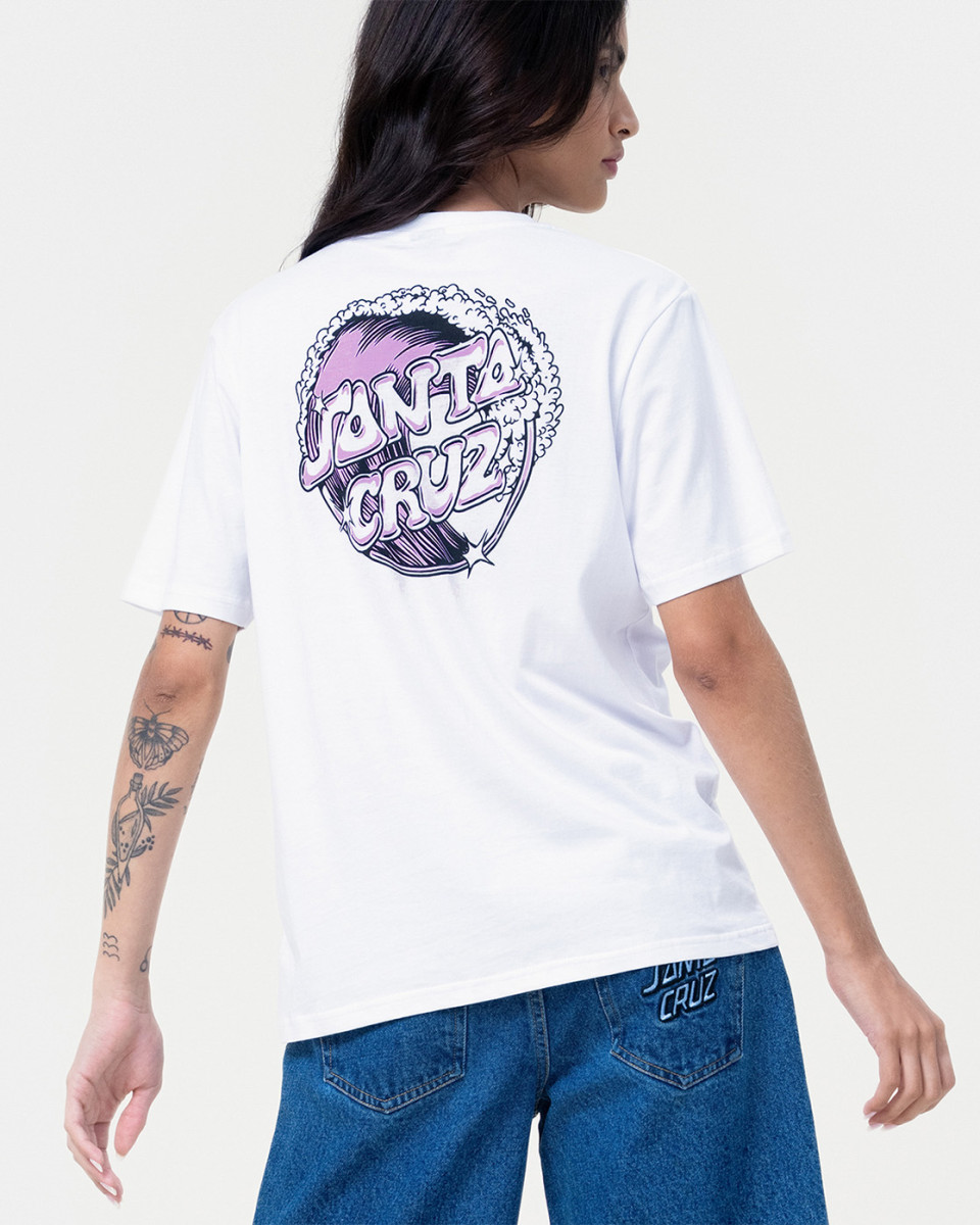 Santa Cruz Women Offshore Dot T-Shirt White