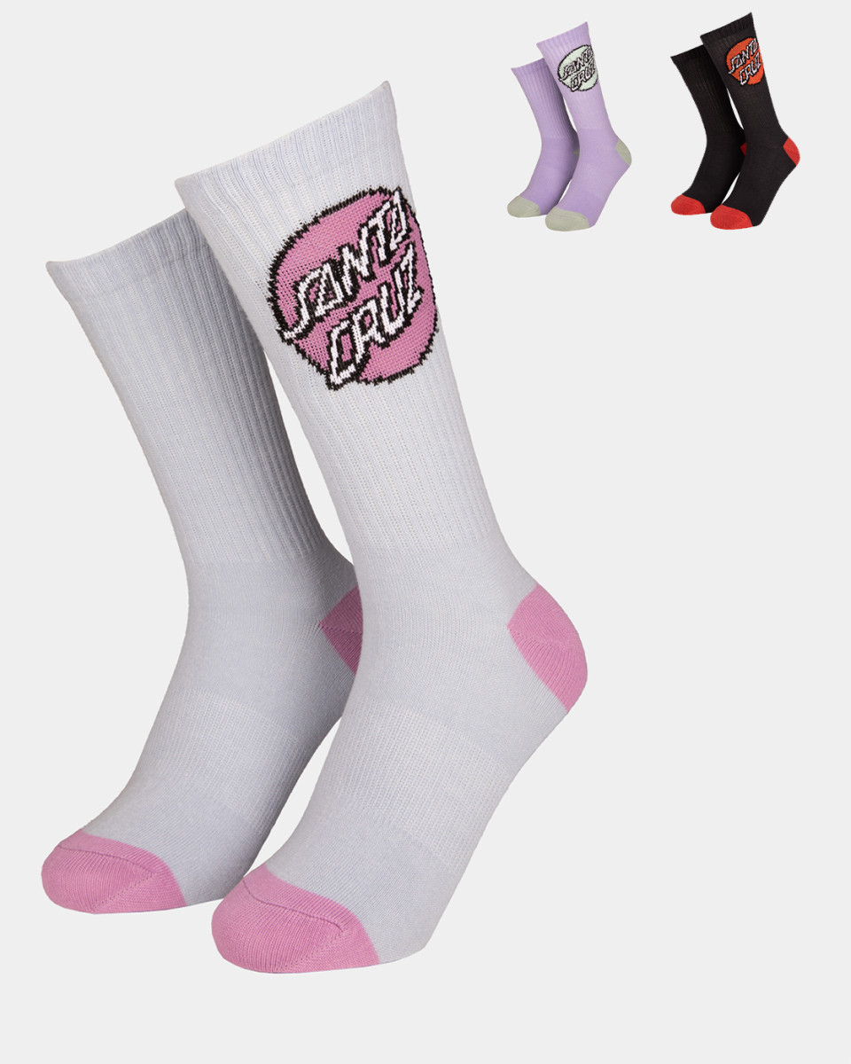 Santa Cruz Women Pop Dot Socks (3 Pack) Assorted