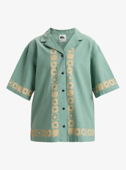 QUIKSILVER BAHAMAS SS SHIRT MALACHITE GREEN - Afbeelding 4