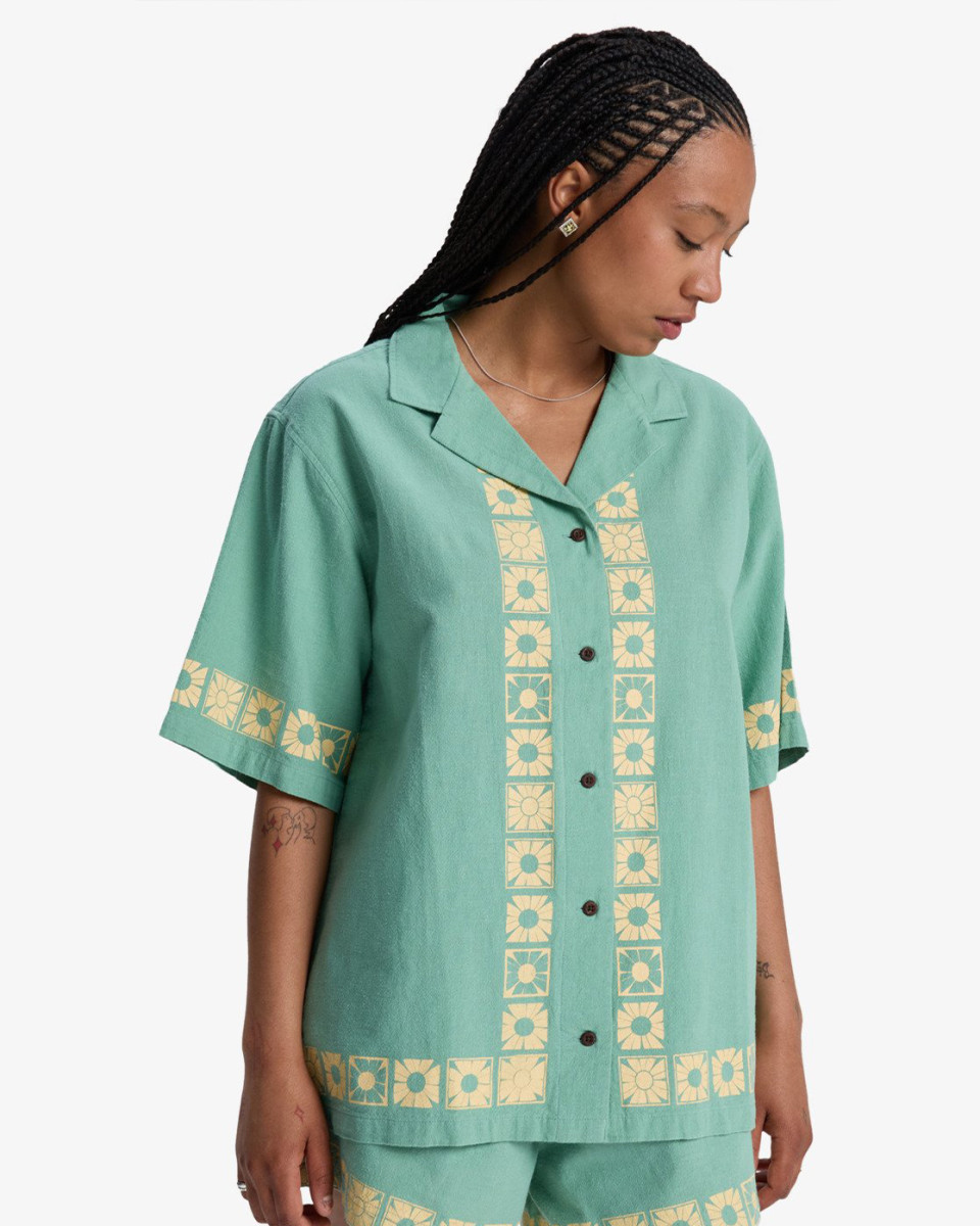 QUIKSILVER BAHAMAS SS SHIRT MALACHITE GREEN