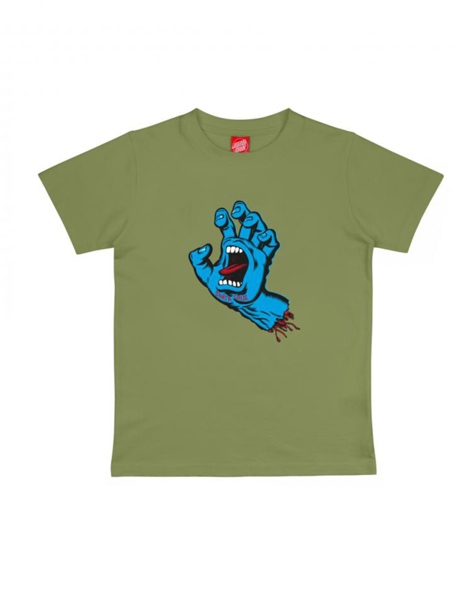 Santa Cruz Youth Screaming Hand T-Shirt Iguana green