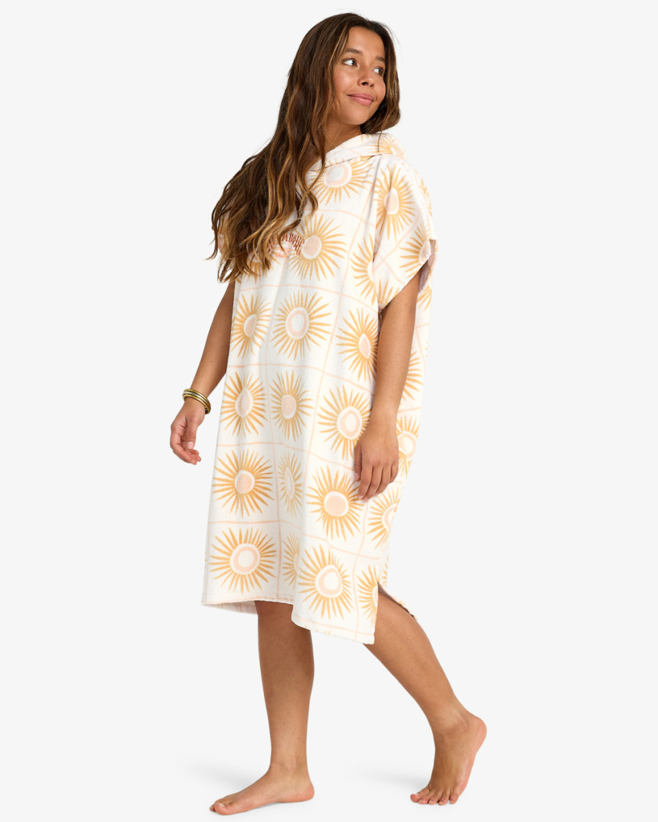 BILLABONG WOMENS HOODED TOWEL SALT CRYSTAL