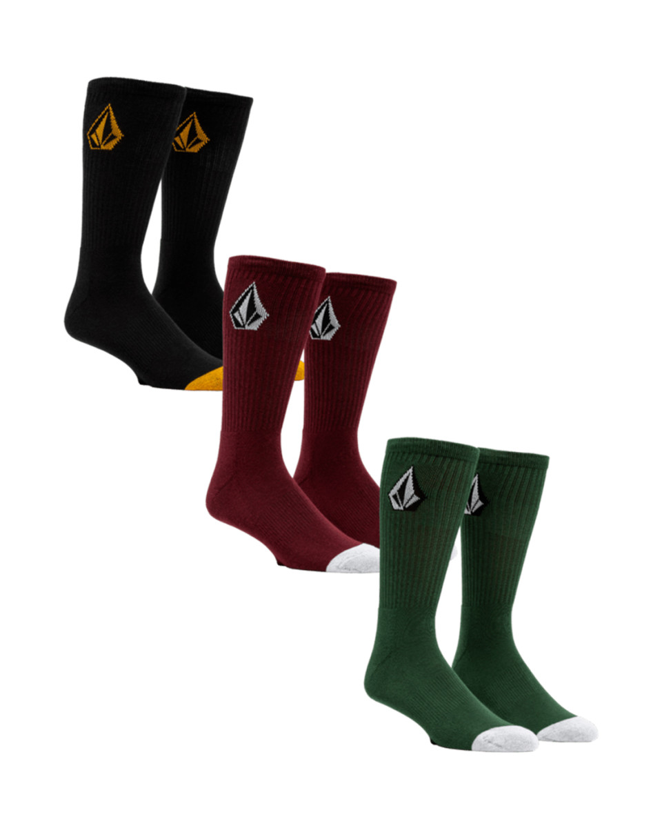 VOLCOM FULL STONE MIX SOCK 3PK MIX