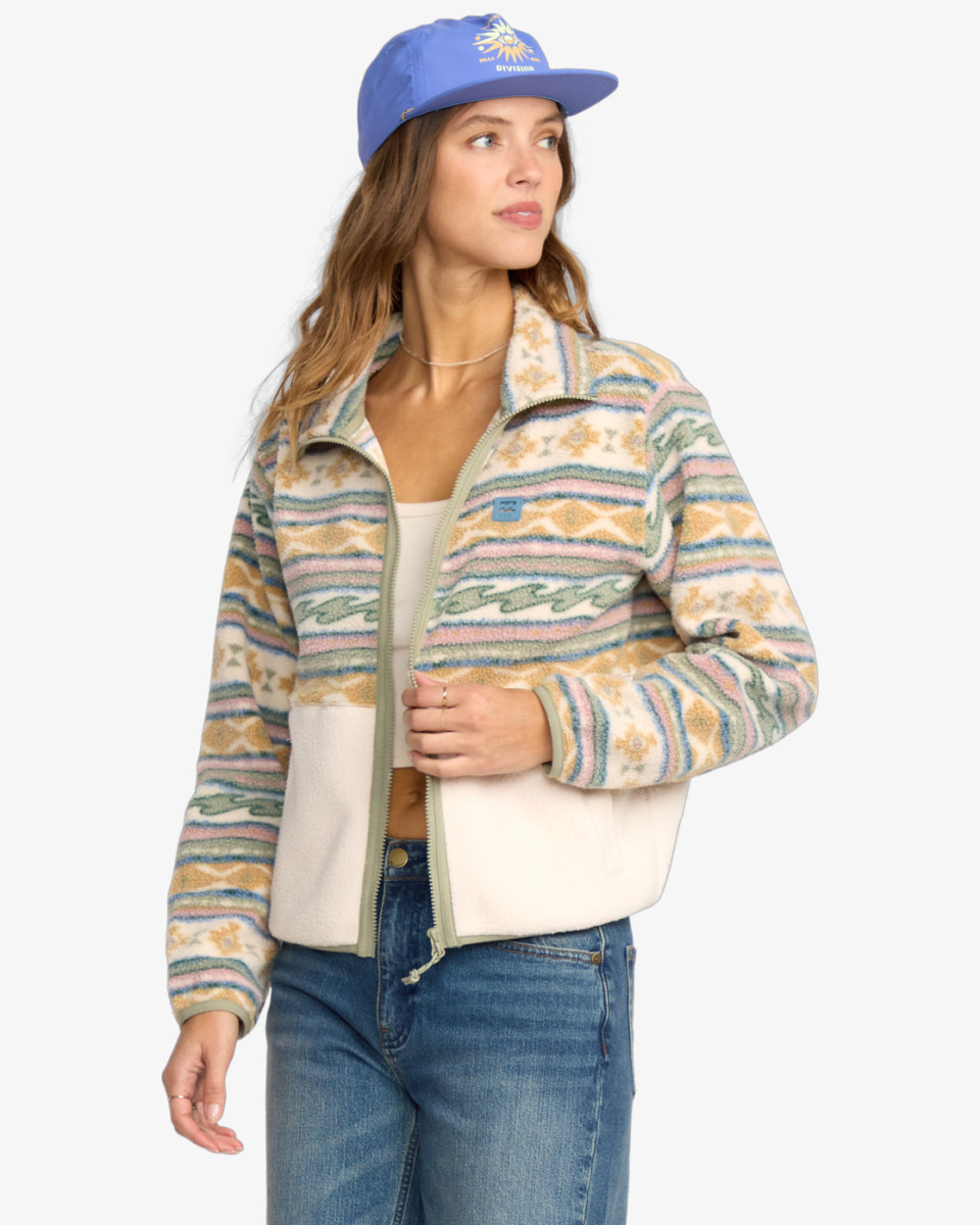 BILLABONG ROCK JETTY MOCK NECK ZIP FLC WHITECAP