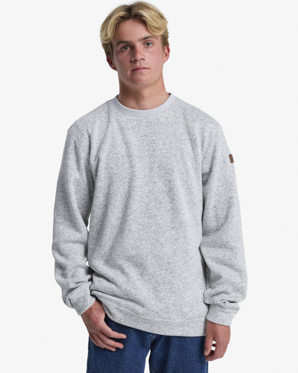 QUIKSILVER KELLER CREW LIGHT GREY HEATHER