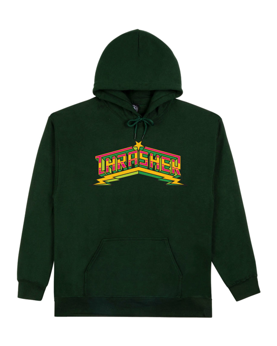 THRASHER LUCHADORA HOODIE FOREST GREEN