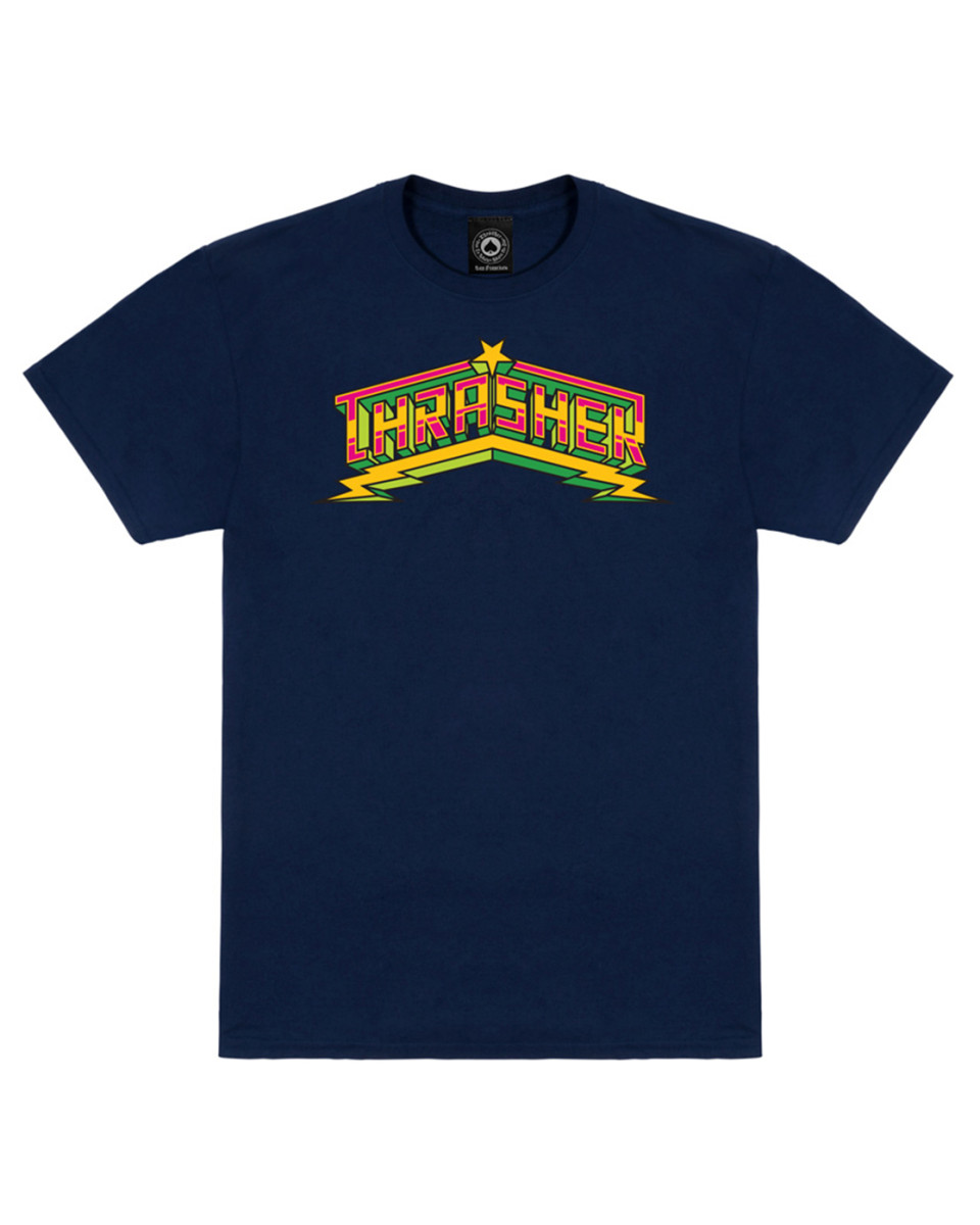 THRASHER LUCHADORA T-SHIRT NAVY